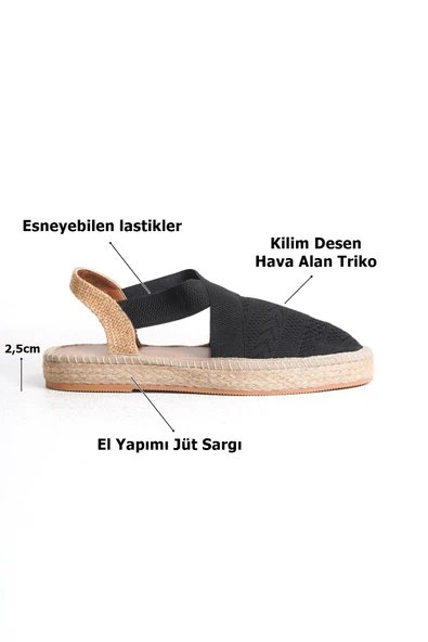 Rosa Kadın Siyah Espadril Ayakkabı - 14