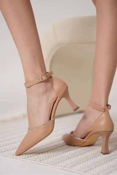 Darla Taşlı Kadın Nude Topuklu Ayakkabı - Resim 19