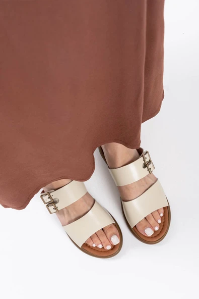 Kares Bej Hakiki Deri Terlik - Resim 6