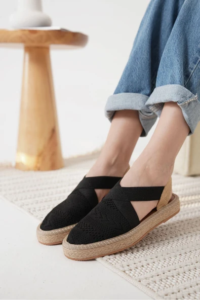 Rosa Kadın Siyah Espadril Ayakkabı - 7