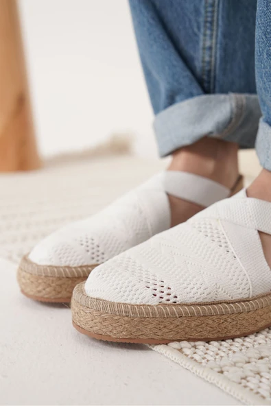 Rosa Kadın Beyaz Espadril Ayakkabı - 3