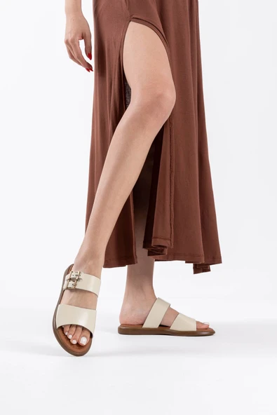 Kares Bej Hakiki Deri Terlik - Resim 4