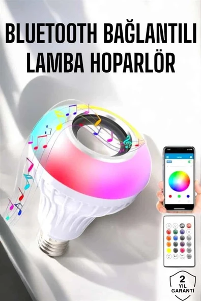 Lamba Led Hoparlör Dayanıklı ve Uzun Ömürlü Bluetooth Hoparlör - Resim 2