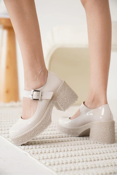 Helen Kadın Bej Rugan Günlük Ayakkabı - Resim 6