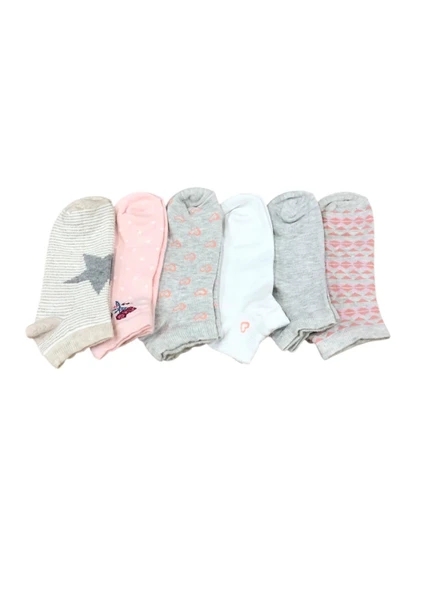 6 Çift Royam Axa Kadın Desenli Renkli Yumuşak Patik Çorap 36 - 40 No ürün görseli