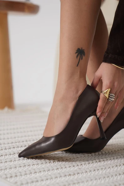 Zelena Kadın Acı Kahve Stiletto - 1