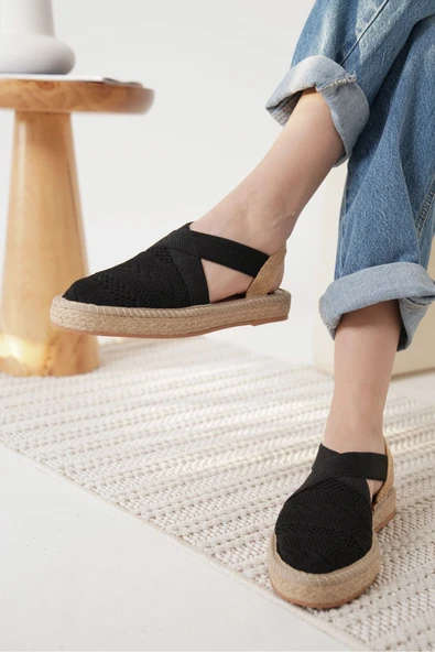 Rosa Kadın Siyah Espadril Ayakkabı - 8