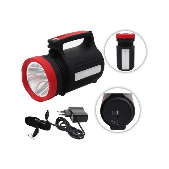 Uzun Menzilli LED El Feneri 28 Saat Çalışma Süresi 10 Watt WS-3580 ürün görseli