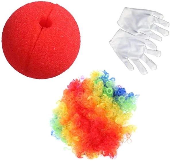 MDB Eğlenceli Parti Rengarenk Palyaço Seti 3 Parça ürün görseli