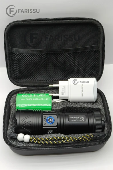 GOLD SILVER GS-4700 Profesyonel Ultra Işık Gücü | 4 Modlu, Zoomlu, Alüminyum Gövdeli Fener - 4