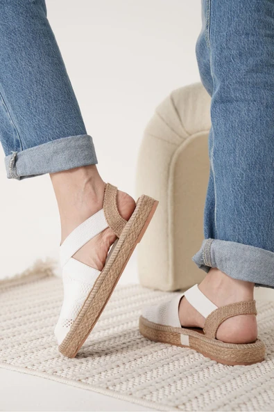 Rosa Kadın Beyaz Espadril Ayakkabı - 14