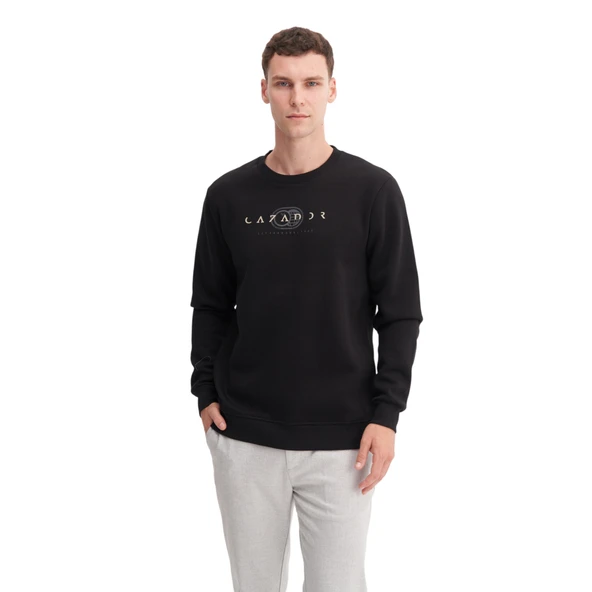 Regular Fit Vintage İçi Yumuşak Şardonlu Pamuklu Sweatshirt-53625 - Resim 3