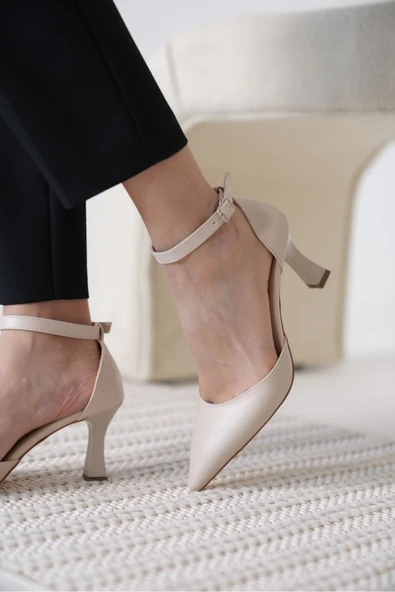 Clara Kadın Bej Topuklu Ayakkabı - Resim 8