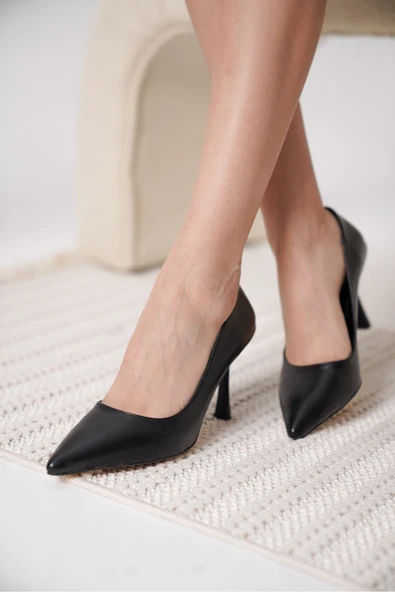 Zelena Kadın Mat Siyah Stiletto - 2