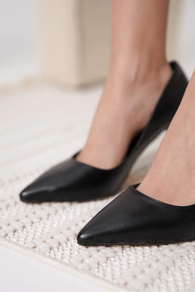 Zelena Kadın Mat Siyah Stiletto - 4