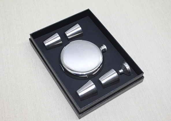 MDB 4 Shot Bardaklı Matara Seti Yuvarlak Çelik ürün görseli 1