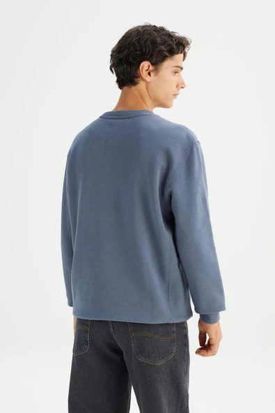 Lee Bisiklet Yaka Erkek Sweatshirt L81IRY315 - 5
