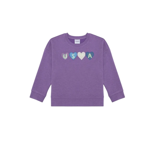 Kız Çocuk Çiçekli sweatshirt ürün görseli 1