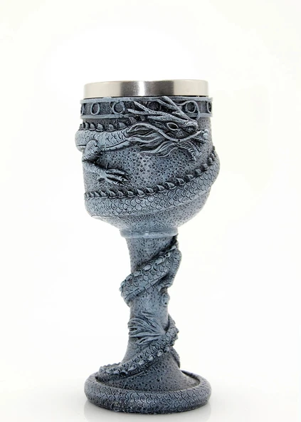 MDB Ejderha Tasarımlı Paslanmaz Çelik Kadeh Bardak Model 1