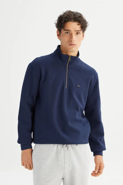 Lee Erkek Pike Interlock Half Zip Sweatshirt L2520312411 - 1