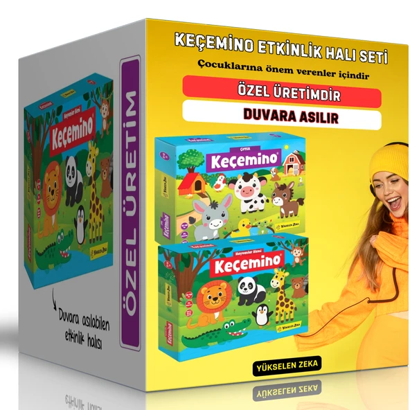 KEÇEMİNO ETKİNLİK HALI SETİ (Çiftlik ve Hayvanlar Alemi) ürün görseli 1