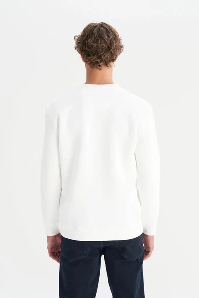 Wrangler Erkek Mid Logo Sweatshirt W2520133102 - Resim 5