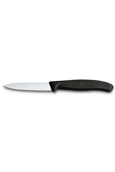 Victorinox 8 CM Siyah Düz Soyma Bıçağı - 1
