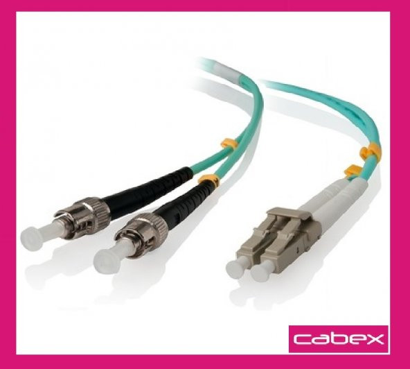 Cabex - OM3 LC-ST Dublex Fiber Optik Patchcord Multimode 2 MT