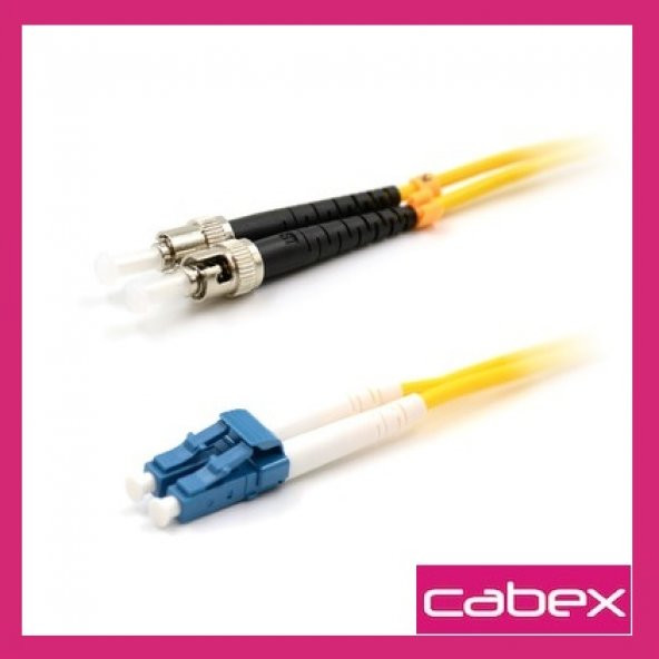 Cabex - SM LC-ST Dublex Fiber Optik Patchcord Singlemode 3 MT