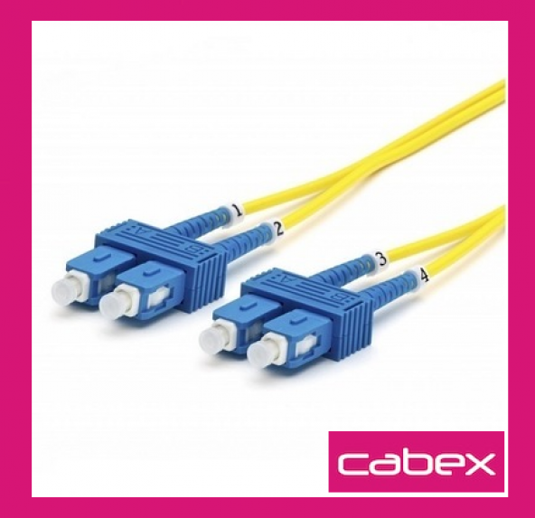 Cabex - SM SC-SC Dublex Fiber Optik Patchcord Singlemode 10 MT