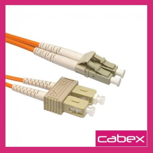 Cabex - MM SC-LC Dublex Fiber Optik Patchcord Multimode 3 MT