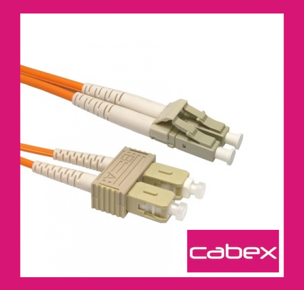 Cabex - MM SC-LC Dublex Fiber Optik Patchcord Multimode 10 MT