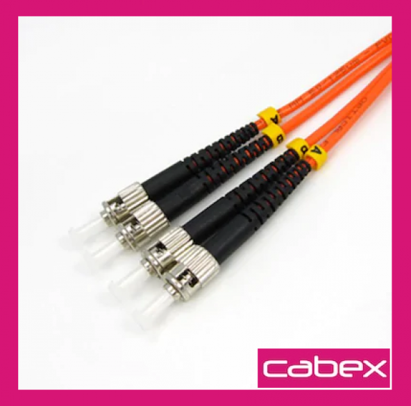 Cabex - MM ST-ST Dublex Fiber Optik Patchcord Multimode 10 MT