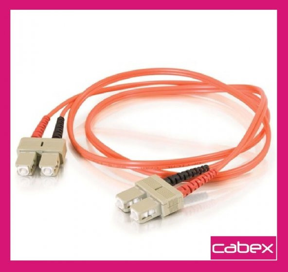 Cabex - MM SC-SC Dublex Fiber Optik Patchcord Multimode 1 MT