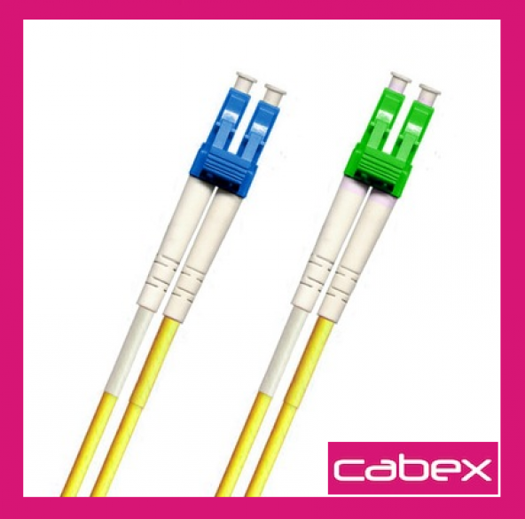 Cabex - LC/APC den LC/APC ye Dublex Fiber Optik Patchcord 5 MT