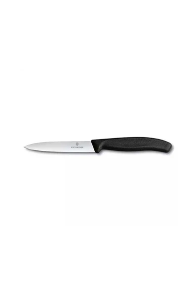 Victorinox 10 CM Siyah Düz Soyma Bıçağı - 1