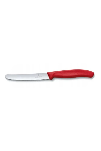 Victorinox 11 CM Kırmızı Tırtıklı Domates Sebze Bıçağı - 1
