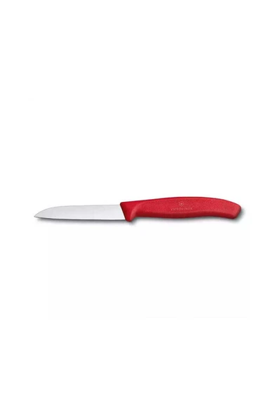 Victorinox 8 CM Kırmızı Düz Soyma Bıçağı - 1
