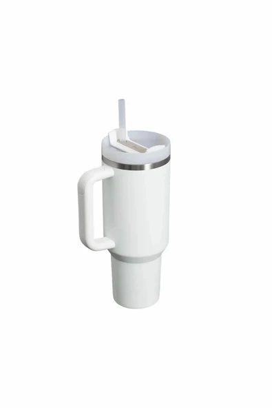 Stanley The Quencher H2.O FlowState™ Tumbler Pipetli Termos | 1.18L / 40oz Beyaz 10-10824-803 - 2