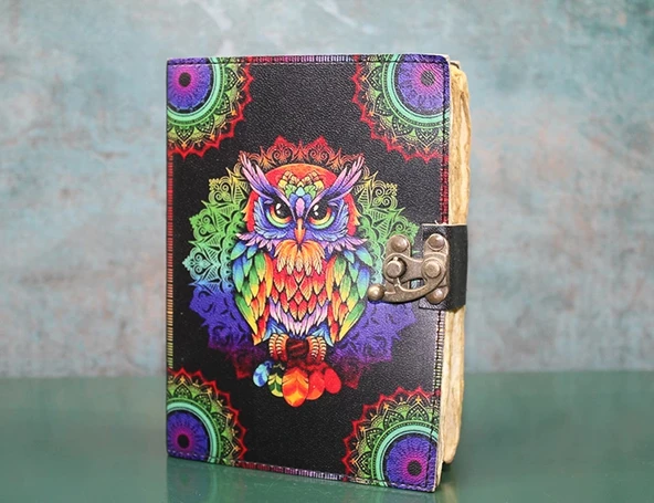 MDB Baykuşlu Deri Defter Model 2 ürün görseli 1