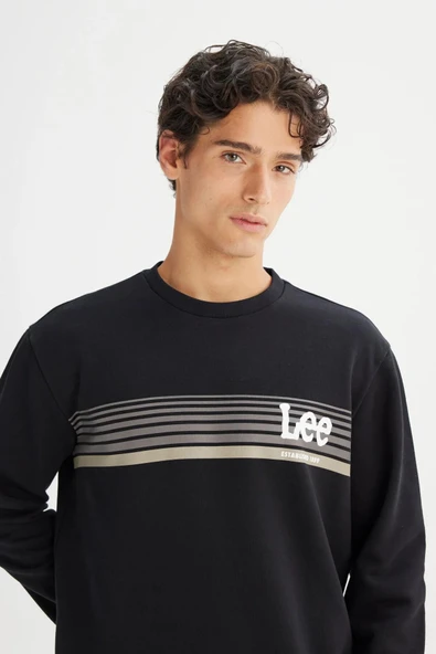 Lee Erkek Baskılı Sweatshirt L2520099001 - Resim 4
