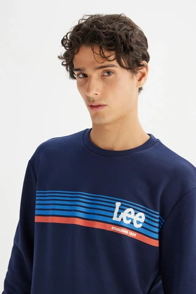 Lee Erkek Baskılı Sweatshirt L2520099411 - 4
