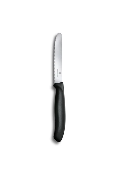 Victorinox 11 CM Siyah Tırtıklı Domates ve Sebze Bıçağı - 2