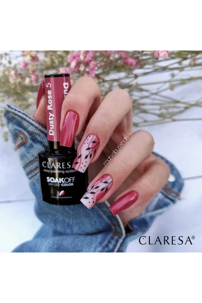 Claresa Kalıcı Oje Koyu Gül Pembe 05 5gr - Resim 3