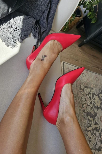 10 1814 Topukla Kadın İnce Topuklu Stiletto Ayakkabı - Resim 10