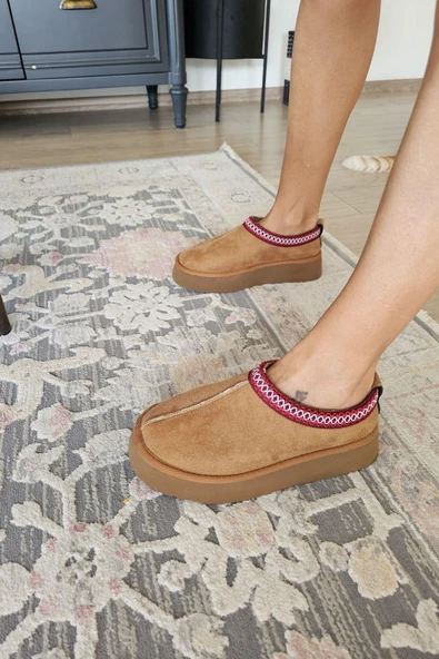 OPS 1AK Topukla Kadın İçi Kürklü Kalın Tabanlı Mini Bot - Resim 5