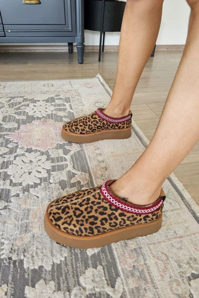 OPS 1AK Topukla Kadın İçi Kürklü Kalın Tabanlı Mini Bot - Resim 6