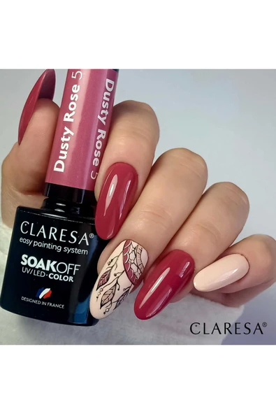 Claresa Kalıcı Oje Koyu Gül Pembe 05 5gr - Resim 4