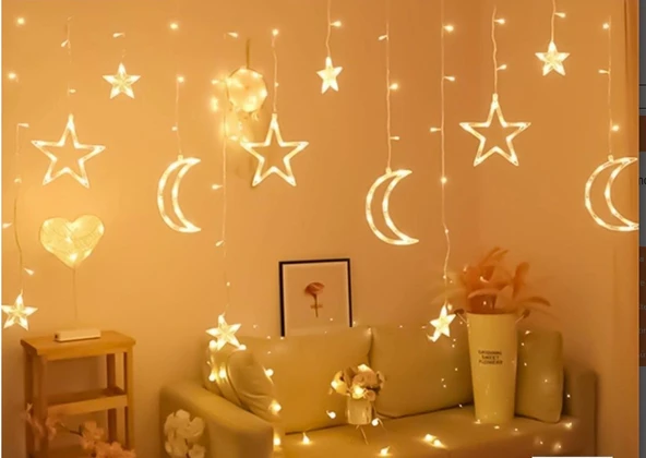 MDB Ay Yıldız Perde Led 3m ürün görseli 1