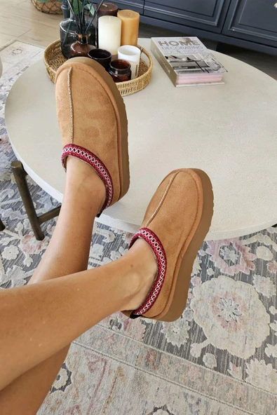 OPS 1AK Topukla Kadın İçi Kürklü Kalın Tabanlı Mini Bot - Resim 8